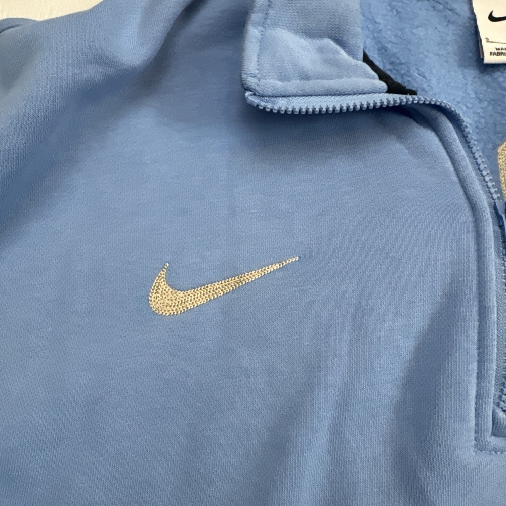 Nike North Carolina Tar Heels 1/4 Quarter Zip Pullover Light Blue Women's Small - Picture 5 of 8